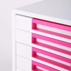 Настольный короб Deli с 5 ящиками цвет белый/розовый Z01043, Подставки настольные - фото 5