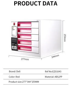 Настольный короб Deli с 5 ящиками цвет белый/розовый Z01043, Подставки настольные - фото 6