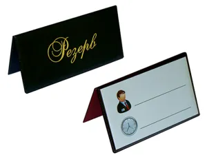 Настольная табличка РЕЗЕРВ винил черный 0300-0035-01 Panta plast, Информационные стойки и стенды