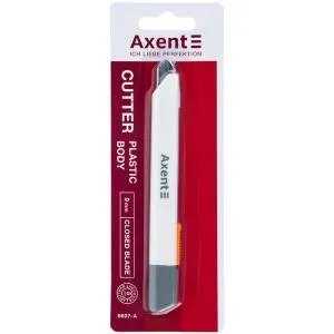 Нож канцелярский AXENT 9 мм закрытое лезвие белый 6607-A - Фото