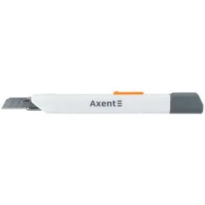 Нож канцелярский AXENT 9 мм закрытое лезвие белый 6607-A - Фото 2