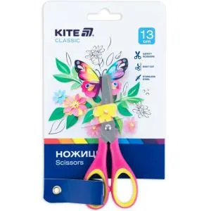 Ножиці дитячі Kite із гумовими вставками 13см Kite Classic K-123, Ножиці