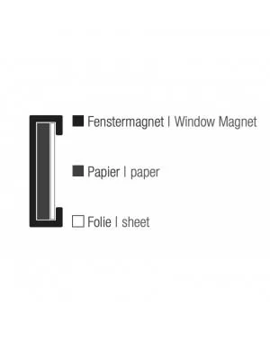 Віконця-стікери магнітні 40x15 Magnetoplan C-profile Label Set 12840 - Фото 1