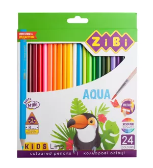 Карандаши цветные акварельные 24 шт. ZiBi AQUA KIDS Line ZB.2476