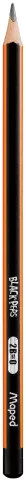 Карандаш графитовый MAPED BLACK PEPS 2B без ластика MP.850022, Простые