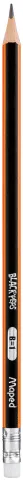 Карандаш MAPED графитовый BLACK PEPS B с ластиком MP.851724, Карандаши простые - фото 1