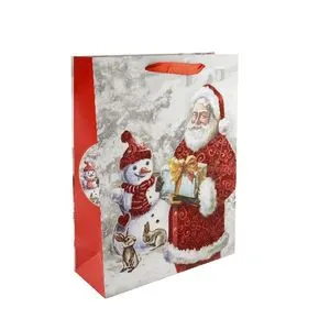 Пакет новорічний 18х24х8.5 см, 3 дизайна AG91309 ANGEL GIFTS