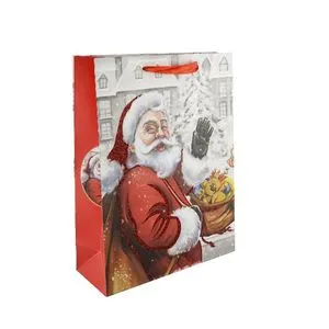 Пакет новорічний 18х24х8.5 см, 3 дизайна AG91309 ANGEL GIFTS - Фото 2