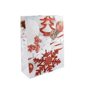 Пакет новорічний 18х24х8.5 см, 4 дизайна AG91312 ANGEL GIFTS - Фото 3