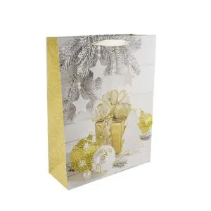 Пакет новорічний 26х32х10 см, 4 дизайна AG91322 ANGEL GIFTS - Фото 2