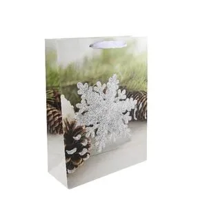 Пакет новорічний 31х40х12 см, 4 дизайна AG91302 ANGEL GIFTS, Пакети подарункові - фото 2