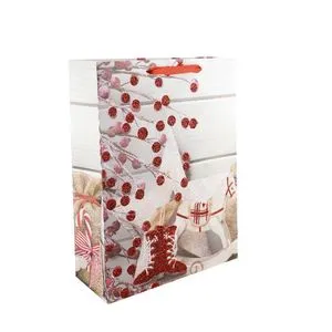 Пакет новорічний 31х40х12 см, 4 дизайна AG91305 ANGEL GIFTS, Пакети подарункові - фото 2