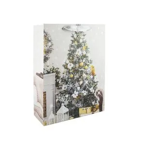 Пакет новорічний 31х40х12 см, 4 дизайна AG91308 ANGEL GIFTS, Пакети подарункові - фото 1