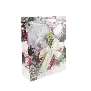 Пакет новорічний 31х40х12 см, 4 дизайна AG91314 ANGEL GIFTS, Пакети подарункові