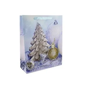 Пакет новорічний 31х40х12 см, 4 дизайна AG91317 ANGEL GIFTS, Пакети подарункові