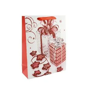 Пакет новорічний 31х40х12 см, 4 дизайна AG91320 ANGEL GIFTS, Пакети подарункові - фото 1