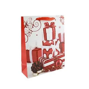 Пакет новорічний 31х40х12 см, 4 дизайна AG91320 ANGEL GIFTS, Пакети подарункові - фото 3
