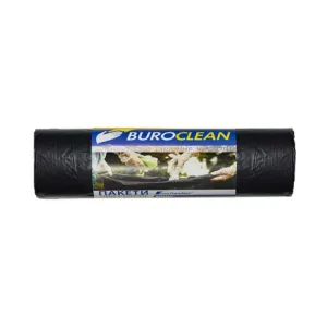 Пакеты для мусора Buroclean 160л10шт 900x1070мм крепкие черные 22мкм ПВТ LDPE EuroStandart 10200054, Пакеты мусорные