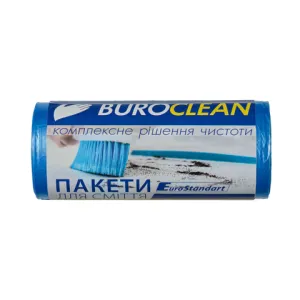 Пакеты для мусора Buroclean 35л30шт 500*600мм 10мкм ПНТ HDPE ECO 10200014, Пакеты мусорные