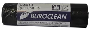 Пакеты для мусора черные, 120 л, 10 шт, BuroClean, 10200041 - Фото 1