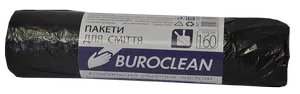 Пакеты для мусора черные, 160 л, 10 шт, BuroClean, 10200051 - Фото 1