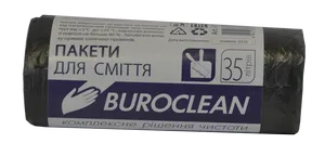 Пакеты для мусора черные, 35 л, 50 шт, BuroClean, 10200015 - Фото 1