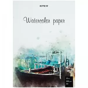 Папір для акварелі А4 KITE K23-267 10 аркушів 200г/м2