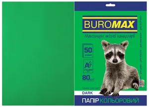 Папір кольоровий А4, 80г/м2, DARK, 50 аркушів BUROMAX BM.2721450 - Фото 2