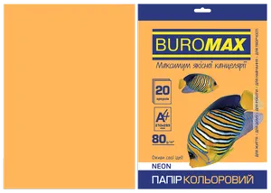 Папір кольоровий А4, 80г/м2, NEON, 20 аркушів, BUROMAX BM.2721520 - Фото 3