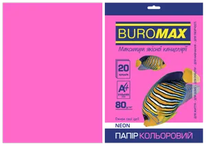 Папір кольоровий А4, 80г/м2, NEON, 20 аркушів, BUROMAX BM.2721520 - Фото 4