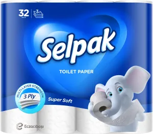Туалетний папір целюлозний Selpak 32 рул 3х шаровий sp.84463, Туалетний папір