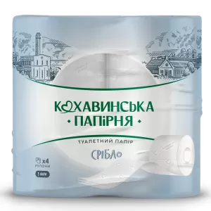 Туалетная бумага КОХАВИНКА Серебро целлюлоза 4 шт 3 слоя kx.50972