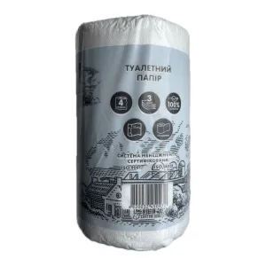 Туалетний папір Кохавинка целюлозна Срібло 3 шар 4 рулони 51406, Туалетний папір - фото 1