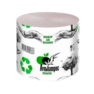 Туалетная бумага Альбатрос из макулатуры с тиснением серый alb.80754, Туалетная бумага