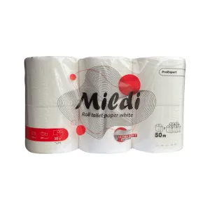 Туалетная бумага Кохавинка Mildi Pro Expert целлюл 2 слой 6 шт 435 листов 50м 7 51390, Туалетная бумага