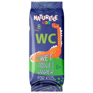 Туалетная бумага влажная NATURELLE Kids 8шт san.91837, Влажные салфетки