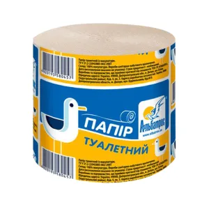 Туалетная бумага Альбатрос макулатура 35м без гильзы серый alb.80457, Туалетная бумага