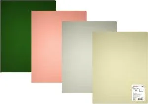 Папка А4 OPTIMA 30 файли 600 мкм фактура СМУГА асорті O32141, З файлами