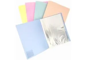 Папка Optima А4 з 30 файлами глянець пастельне асорті O32135, З файлами