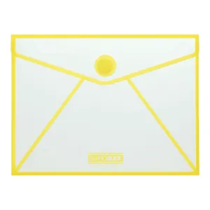 Папка-конверт Buromax А5 на липучке CONTOUR прозрачная желтая BM.3706-08, Конверты