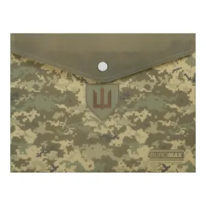 Папка-конверт на кнопке Buromax Military A5 BM.3919-04 пластик, Конверты