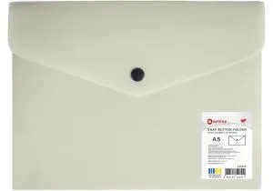 Папка-конверт на кнопке OPTIMA непрозрачная А5 180 мкм фактура СМУГА ассорти O35262, Папки-конверты - фото 3