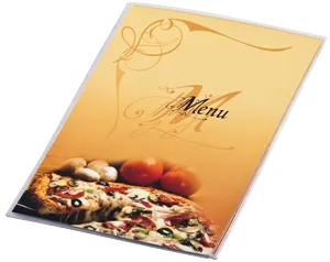 Папка МЕНЮ PIZZA А4 PVC, три стороны прозрачная Panta plast 0309-0046-99 - Фото 1