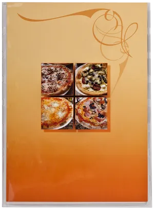 Папка МЕНЮ PIZZA А4 PVC, три стороны прозрачная Panta plast 0309-0046-99 - Фото 2