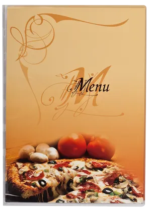 Папка МЕНЮ PIZZA А4 PVC, три стороны прозрачная Panta plast 0309-0046-99