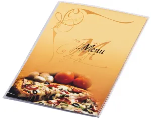 Папка МЕНЮ PIZZA А4 PVC, три стороны прозрачная Panta plast 0309-0046-99, Папки меню