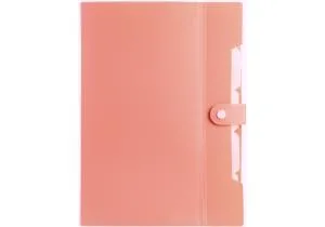 Папка Optima 6 отделений на кнопке с расширением A4 O35524, Папки-конверты - фото 3