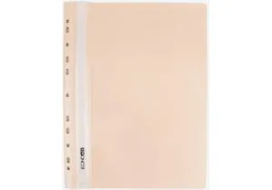 Папка-скоросшиватель А4 Economix с перфорацией фактура глянец персиковая E31510-86, Скоросшиватели