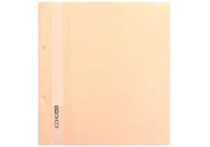 Папка-скоросшиватель Economix А5 с перфорацией фактура глянец персиковая E31506-86, Скоросшиватели