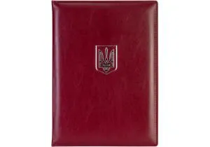 Папка тиснення OPTIMA ГЕРБ тризуб Nebraska срібло O36047-02, Папки ділові - фото 1